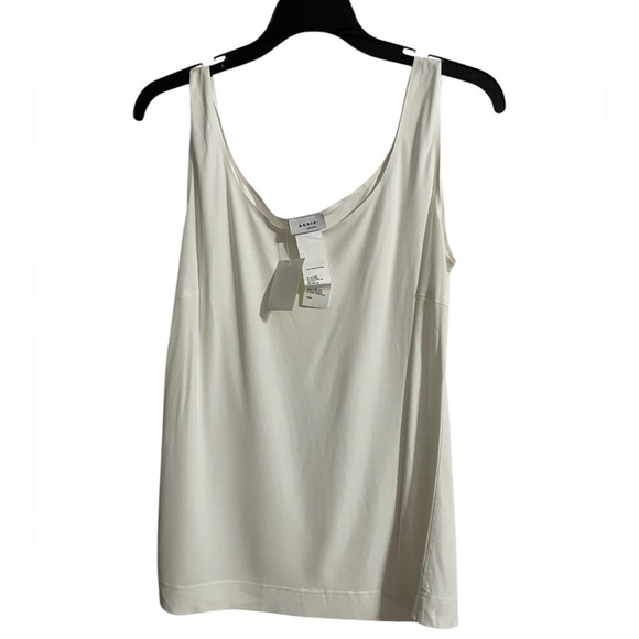 NWT AKRIS Ivory Silk Crepe Scoop Neck Sleeveless - Picture 1 of 4